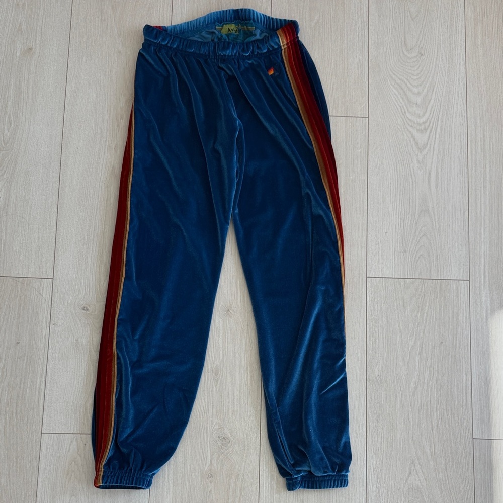 NWOT Aviator Nation Blue and Red Velour Set XS/S - Picture 6 of 7